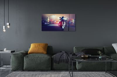 Quadro acrílico Céu da cidade de motocicleta