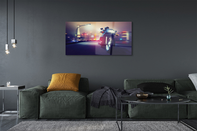 Quadro acrílico Céu da cidade de motocicleta