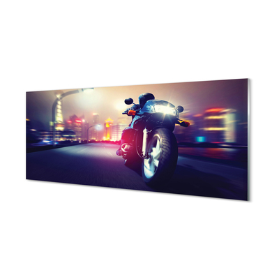 Quadro acrílico Céu da cidade de motocicleta