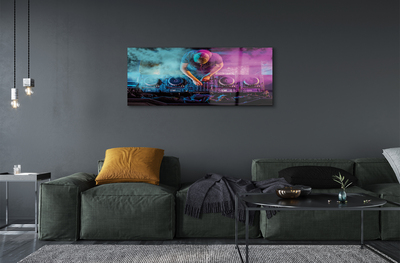 Quadro acrílico Console de DJ com luzes coloridas