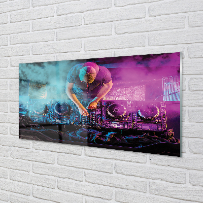 Quadro acrílico Console de DJ com luzes coloridas