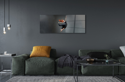 Pintura acrílica Mulher de vestido preto