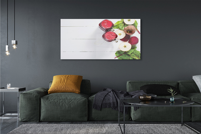 Quadro acrílico Smoothies de beterraba e maçã