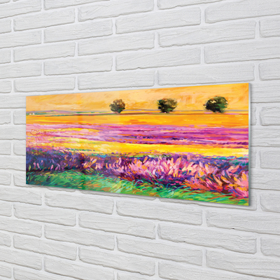 Quadro acrílico Árvores e céu