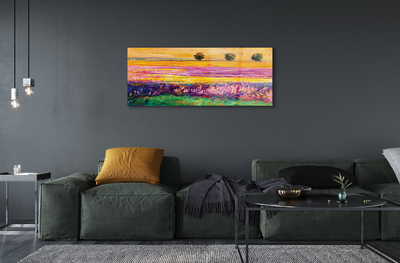 Quadro acrílico Árvores e céu