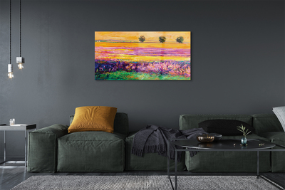 Quadro acrílico Árvores e céu