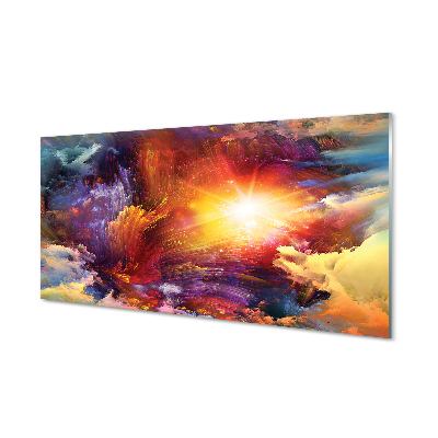 Pintura acrílica Padrões fractais abstratos