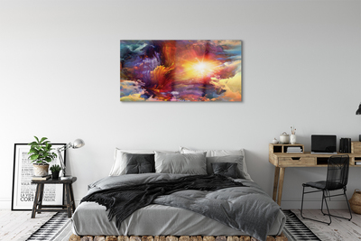 Pintura acrílica Padrões fractais abstratos