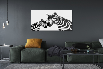 Quadro acrílico zebras pintadas