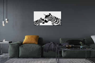 Quadro acrílico zebras pintadas