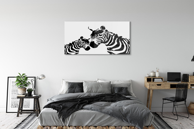 Quadro acrílico zebras pintadas