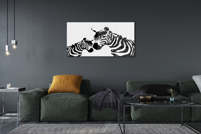 Quadro acrílico zebras pintadas