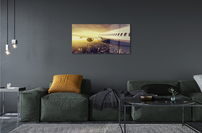 Pintura acrílica Cidade do avião oeste