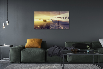 Pintura acrílica Cidade do avião oeste