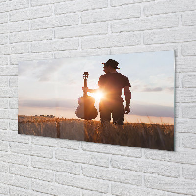 Pintura acrílica Homem da guitarra