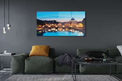 Quadro acrílico Pontes do Rio Pôr do Sol em Roma