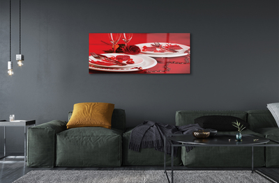 Quadro acrílico Óculos de coração de rosa