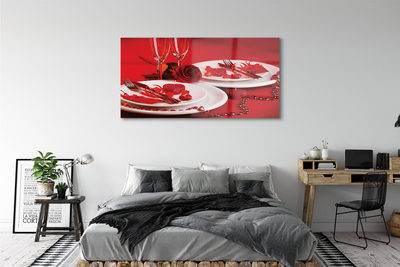 Quadro acrílico Óculos de coração de rosa