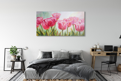 Pintura acrílica Foto de tulipas