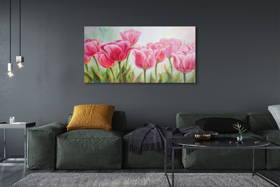 Pintura acrílica Foto de tulipas