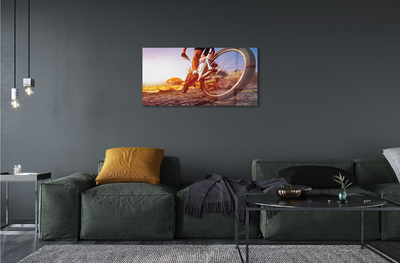Quadro acrílico Estrada de mountain bike oeste