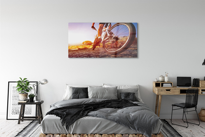 Quadro acrílico Estrada de mountain bike oeste