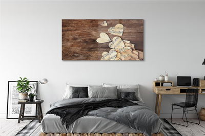 Pintura acrílica Notas de coração