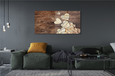 Pintura acrílica Notas de coração