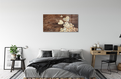 Pintura acrílica Notas de coração