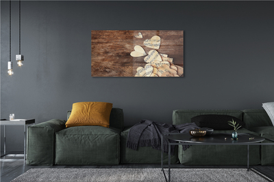 Pintura acrílica Notas de coração