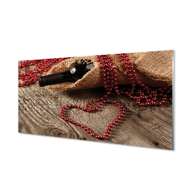 Quadro acrílico Contas de coração de vinho