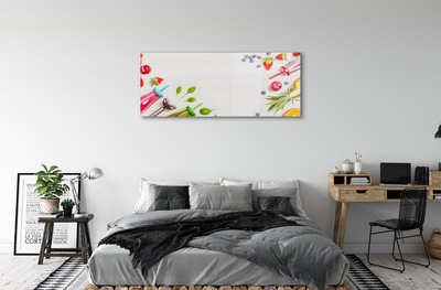 Pintura acrílica Smoothies garrafas canudos espinafre