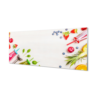 Pintura acrílica Smoothies garrafas canudos espinafre