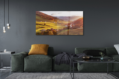 Pintura acrílica Edifícios florestais do Vale da Alemanha