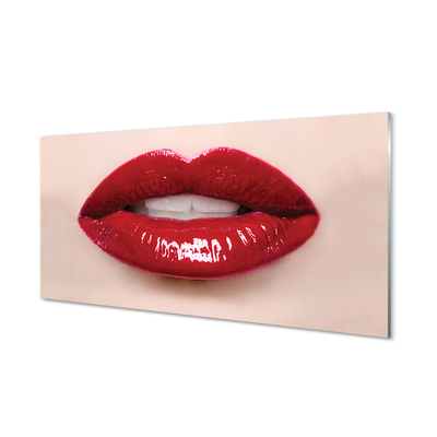 Quadro acrílico Lábios vermelhos