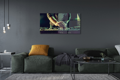 Quadro acrílico Fones de ouvido para console de DJ