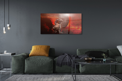 Quadro acrílico Dragão de Fogo