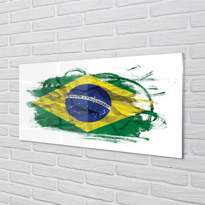 Quadro acrílico bandeira brasileira