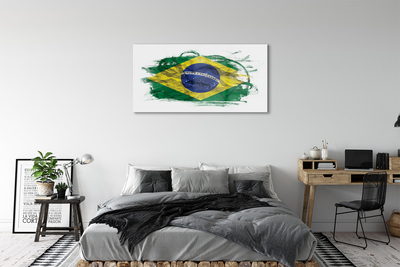 Quadro acrílico bandeira brasileira