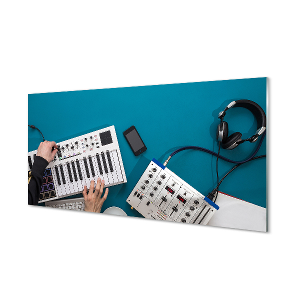 Pintura acrílica Fones de ouvido para console de DJ