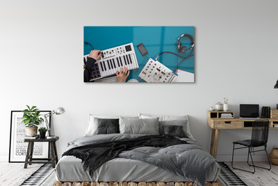 Pintura acrílica Fones de ouvido para console de DJ