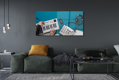 Pintura acrílica Fones de ouvido para console de DJ