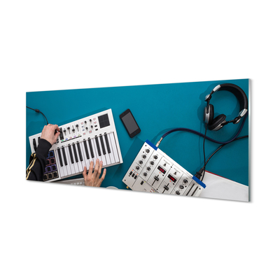 Pintura acrílica Fones de ouvido para console de DJ