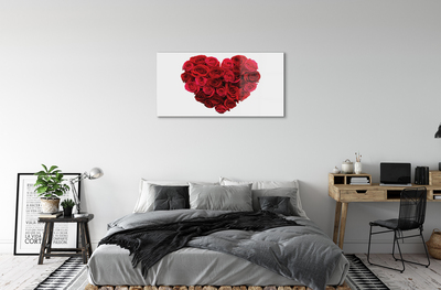 Quadro acrílico Coração de rosas