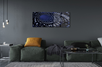 Pintura acrílica Túnel azul 3d