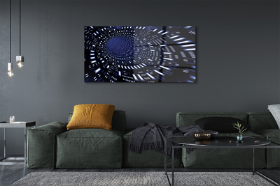 Pintura acrílica Túnel azul 3d