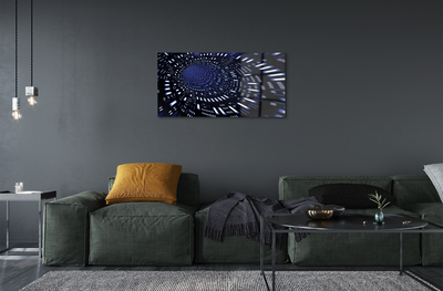 Pintura acrílica Túnel azul 3d