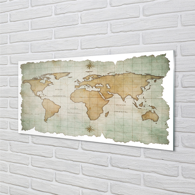 Quadro acrílico Mapa