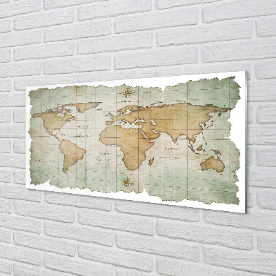 Quadro acrílico Mapa