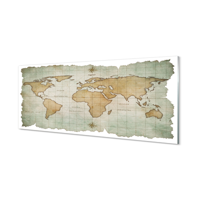 Quadro acrílico Mapa